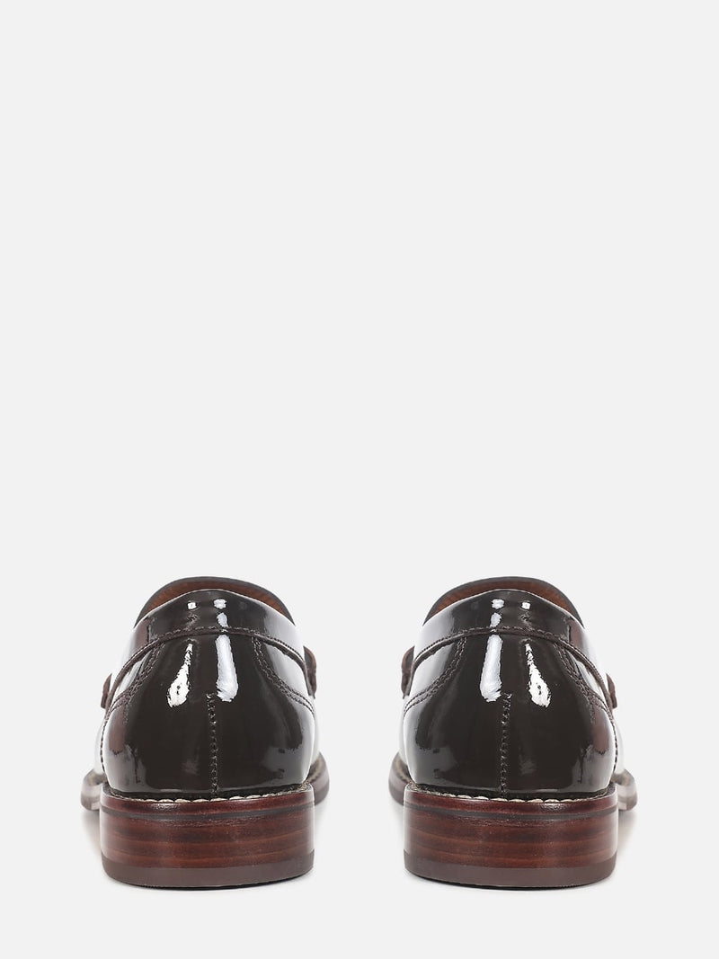MOCASSIM DE COURO VERNIZ LIZ CAFÉ