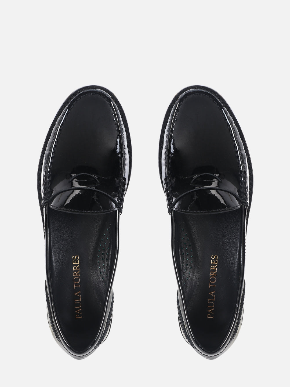 MOCASSIM DE COURO VERNIZ LIZ PRETO