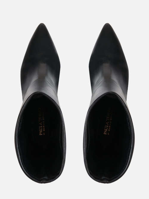 BOTA DE COURO NINI PRETO SALTO BAIXO