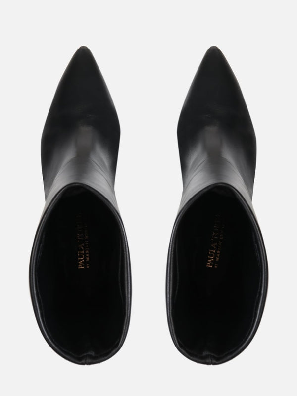 BOTA DE COURO NINI PRETO SALTO BAIXO