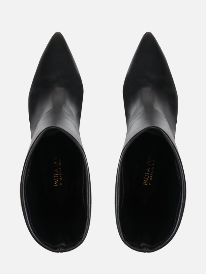 BOTA DE COURO NINI PRETO SALTO BAIXO