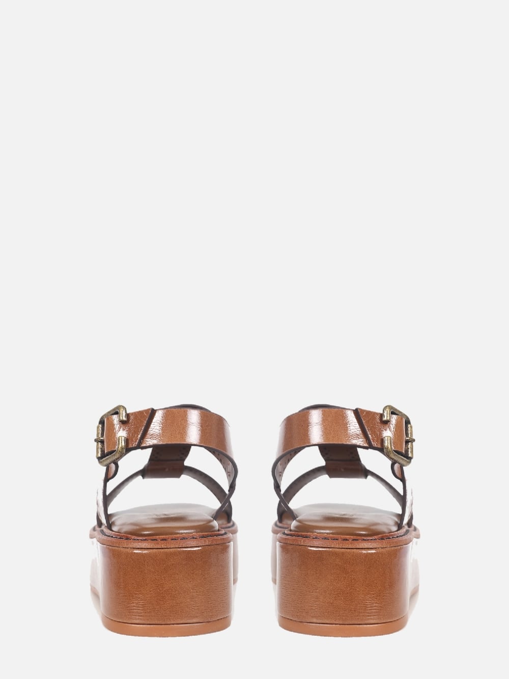FLATFORM DE COURO GIU CANELA BROGUE