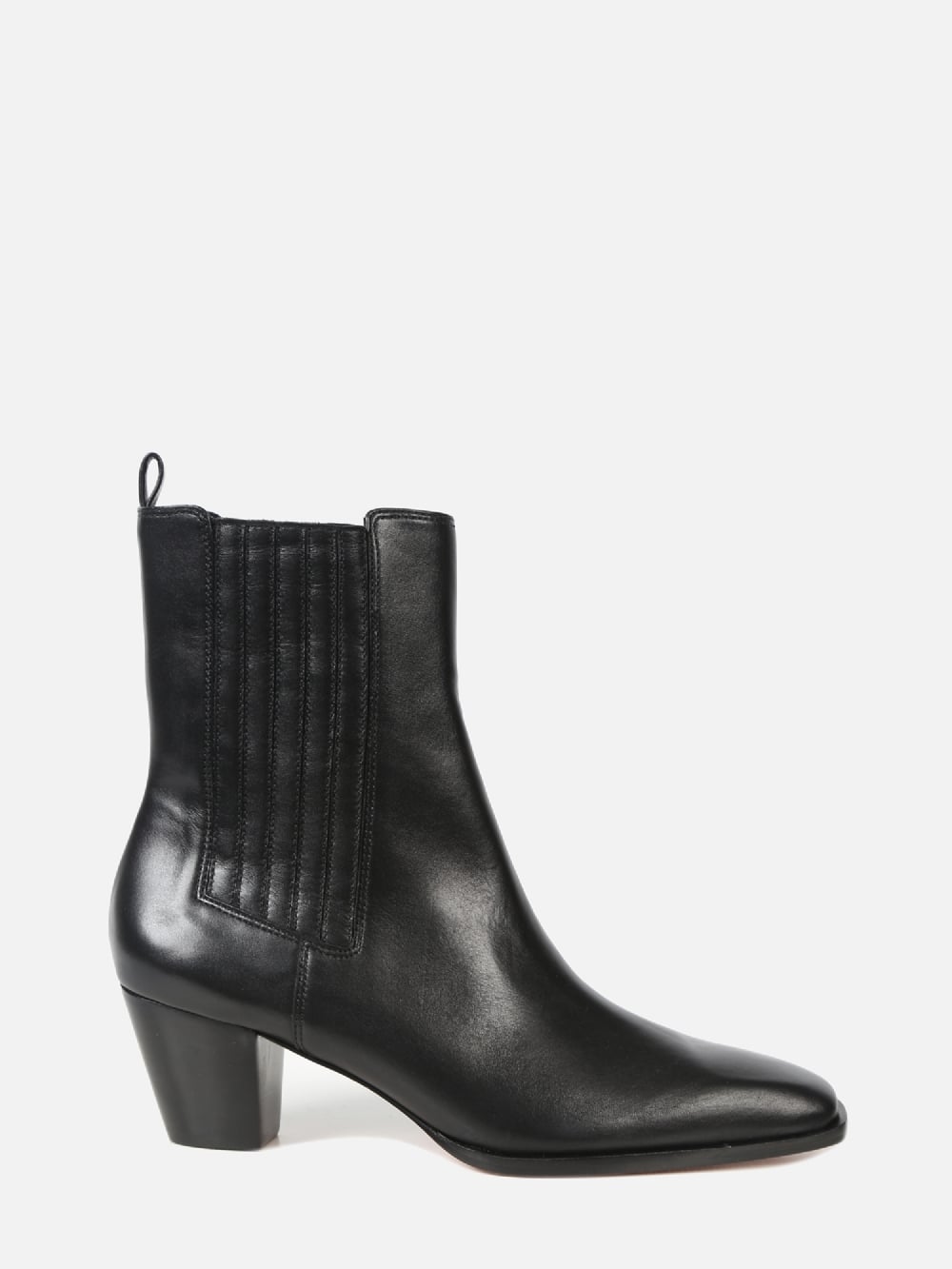 BOTA DE COURO CICI PRETO CHELSEA SALTO MÉDIO