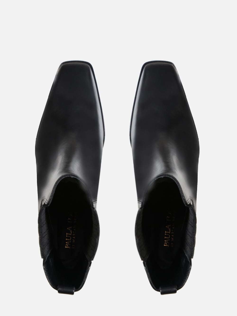 BOTA DE COURO CICI PRETO CHELSEA SALTO MÉDIO