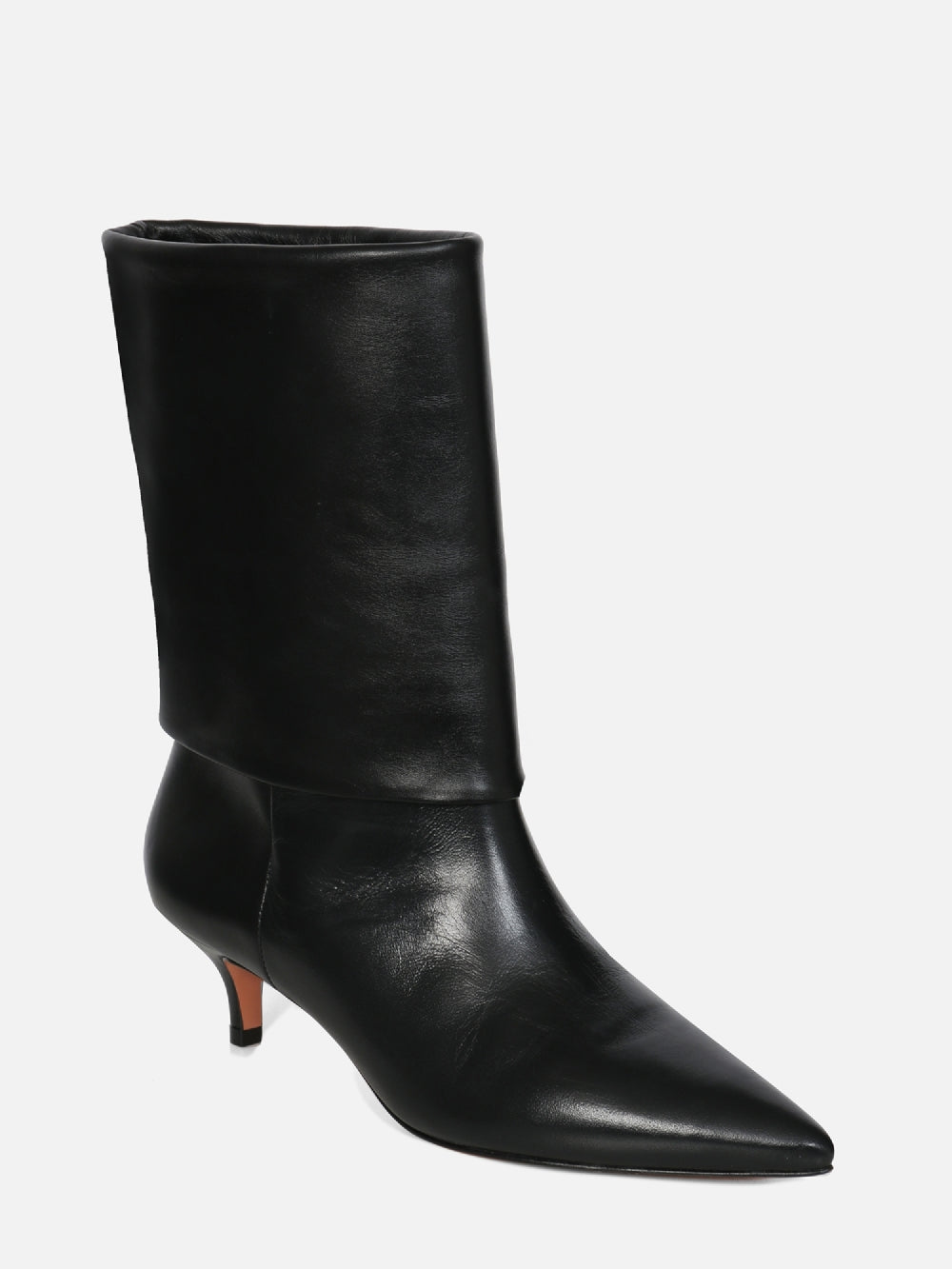 BOTA DE COURO NINI PRETO SALTO BAIXO