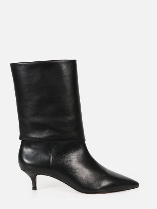 BOTA DE COURO NINI PRETO SALTO BAIXO