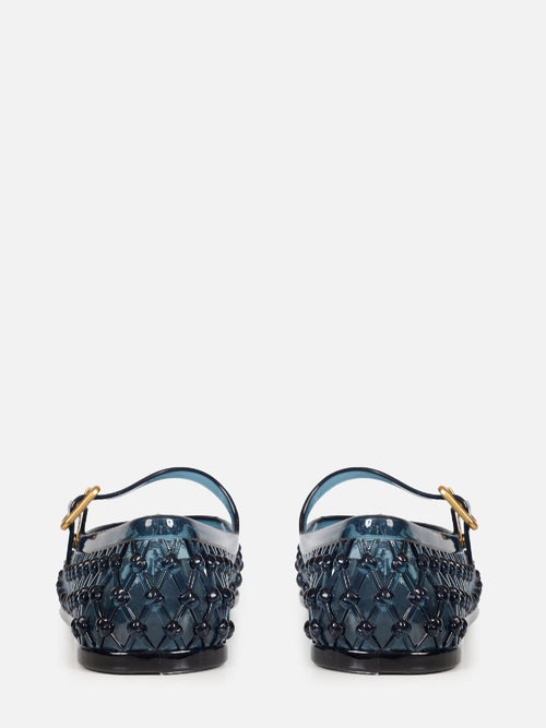 SAPATILHA LARA JELLY DARK BLUE BICO REDONDO FIVELA