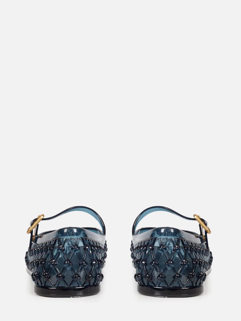 SAPATILHA LARA JELLY DARK BLUE BICO REDONDO FIVELA