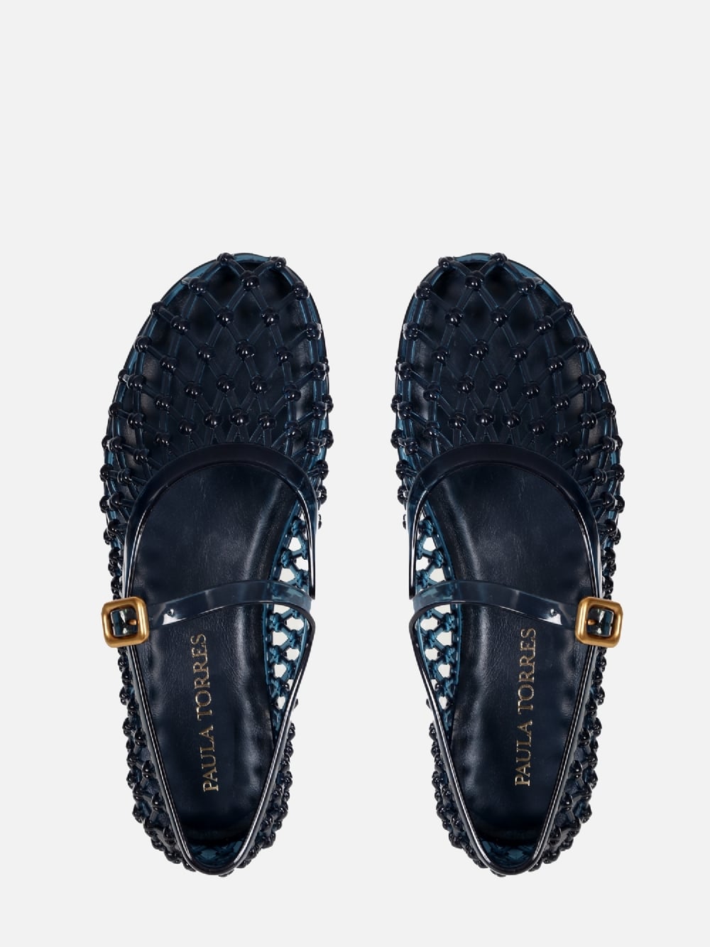 SAPATILHA LARA JELLY DARK BLUE BICO REDONDO FIVELA