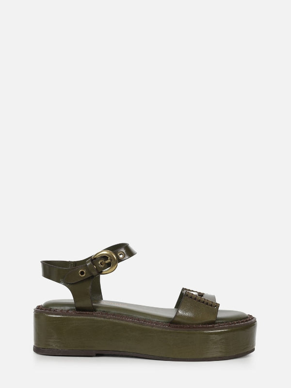 FLATFORM EM COURO LANA MUSGO