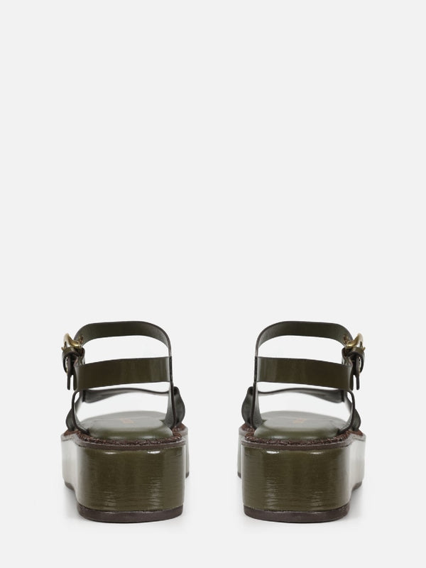 FLATFORM EM COURO LANA MUSGO