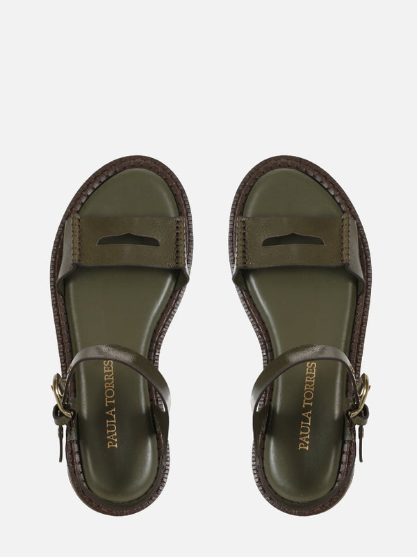 FLATFORM EM COURO LANA MUSGO