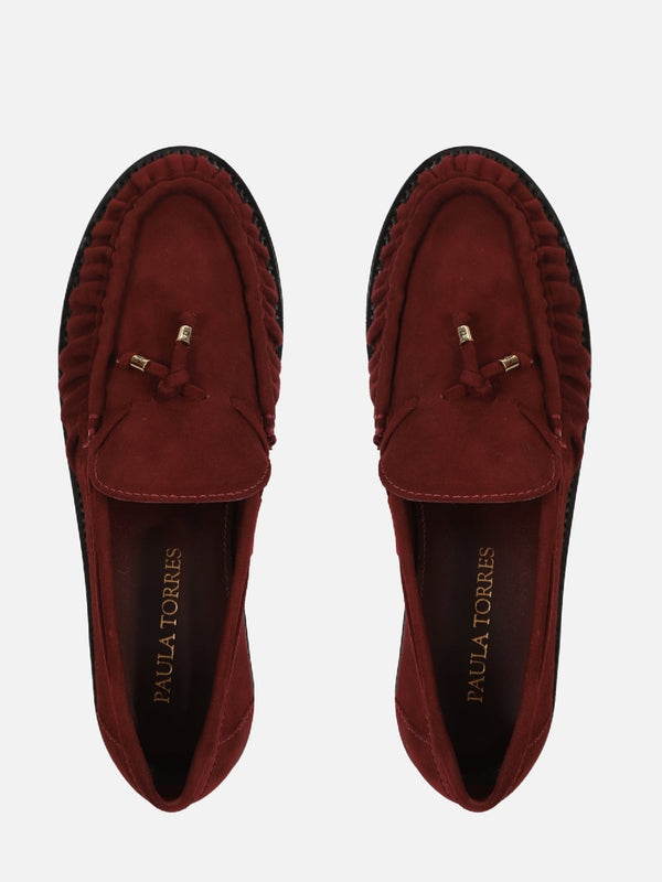 MOCASSIM DE CAMURÇA ELEONOR BURGUNDY