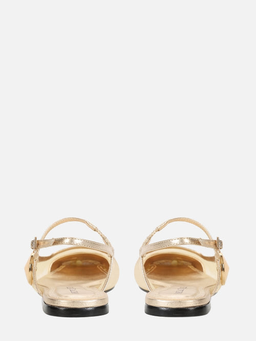 SAPATILHA EM TELA AMELIE SATURNO COM METAL DOURADO