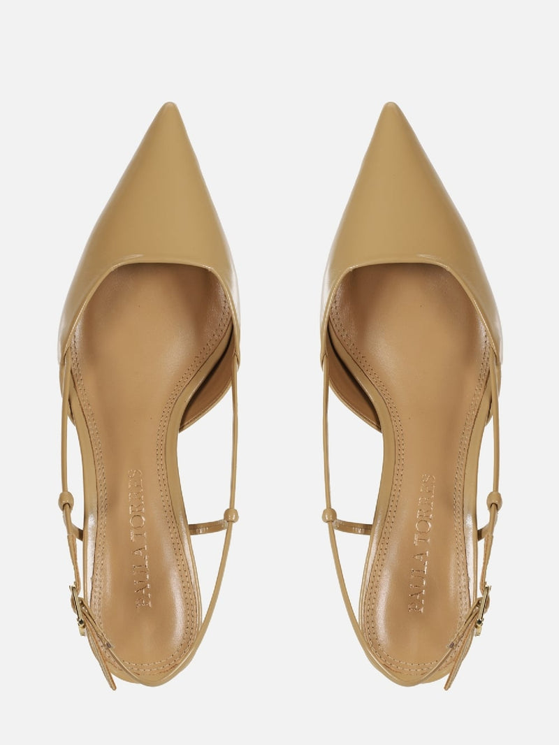 SCARPIN EM COURO CASSIE SAFARI SALTO BAIXO