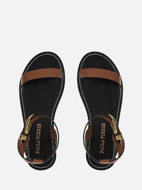 RASTEIRA EM COURO LEONA TOBACO FIVELA