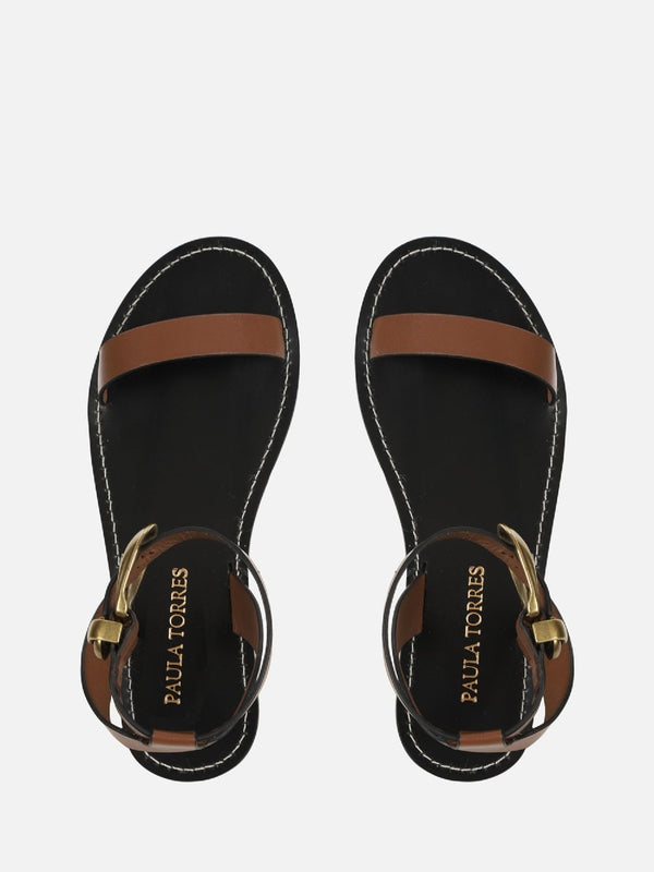 RASTEIRA EM COURO LEONA TOBACO FIVELA