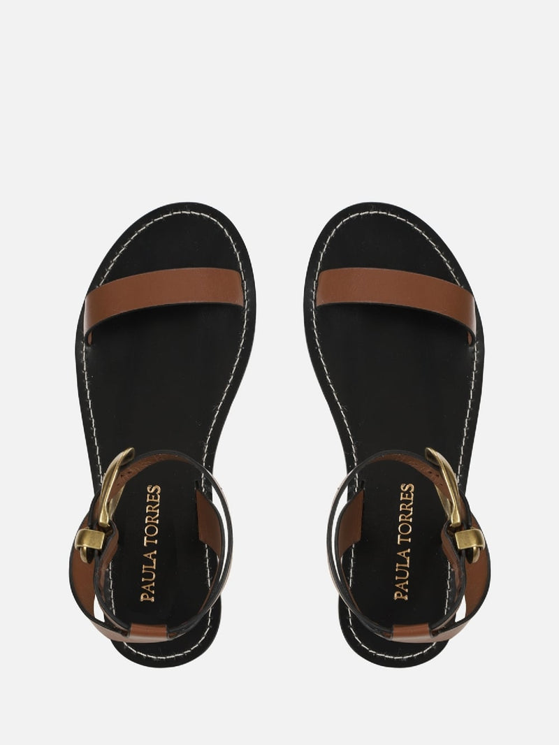 RASTEIRA EM COURO LEONA TOBACO FIVELA