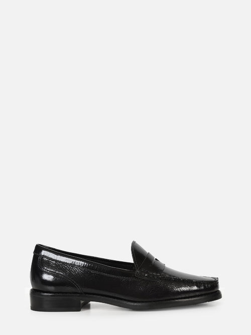 MOCASSIM EM COURO CASSIE PRETO