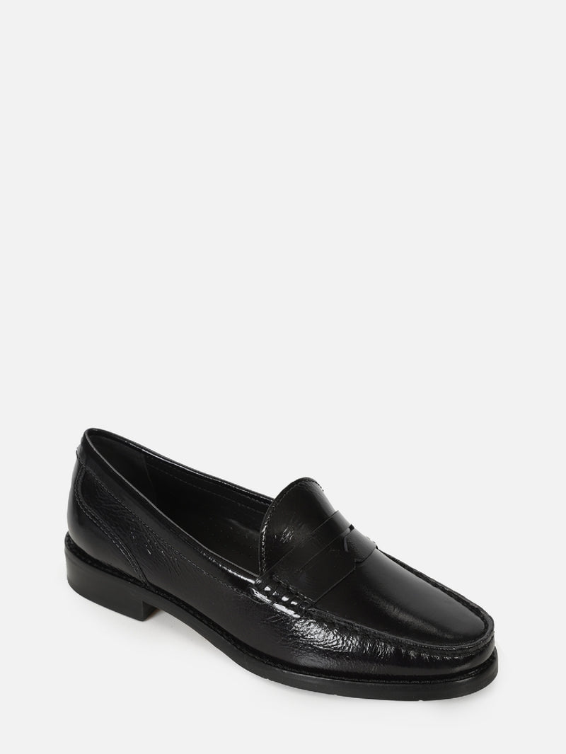 MOCASSIM EM COURO CASSIE PRETO
