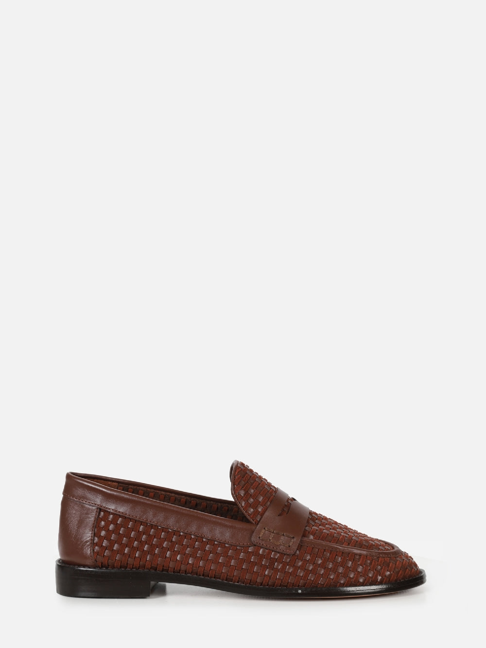 MOCASSIM EM COURO E CAMURÇA ALICIA CHOCOLATE TRESSE