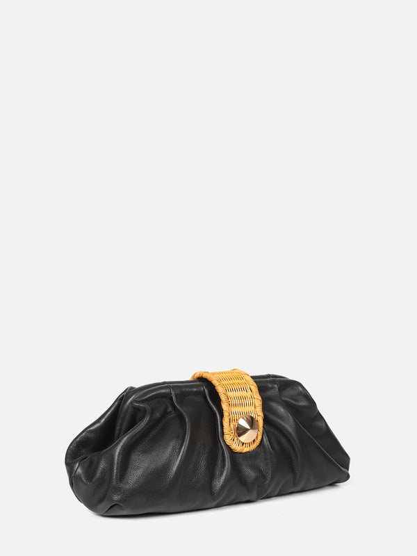 BOLSA ANNE EM COURO PRETO