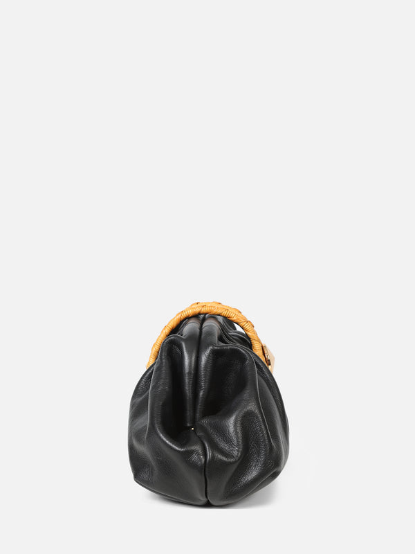 BOLSA ANNE EM COURO PRETO
