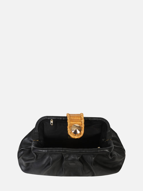 BOLSA ANNE EM COURO PRETO