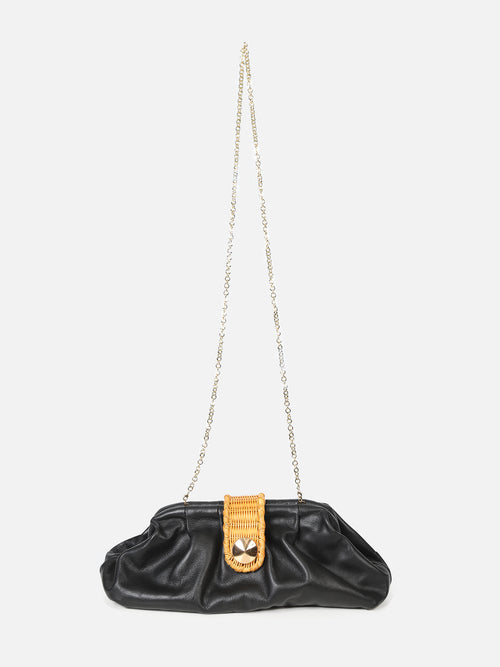 BOLSA ANNE EM COURO PRETO