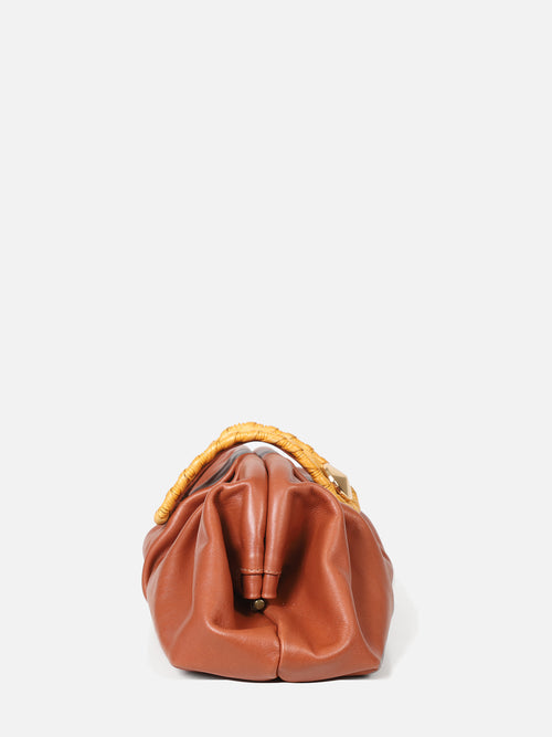 BOLSA ANNE EM COURO CARAMELO