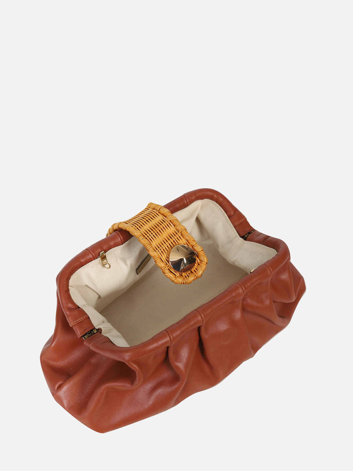 BOLSA ANNE EM COURO CARAMELO