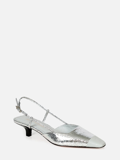 SCARPIN DUO CRAQUELE PRATA