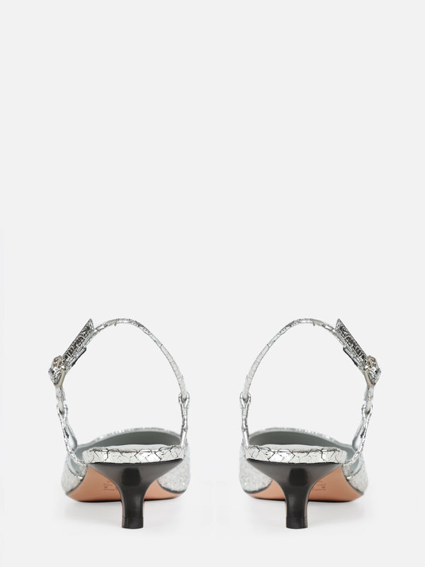 SCARPIN DUO CRAQUELE PRATA