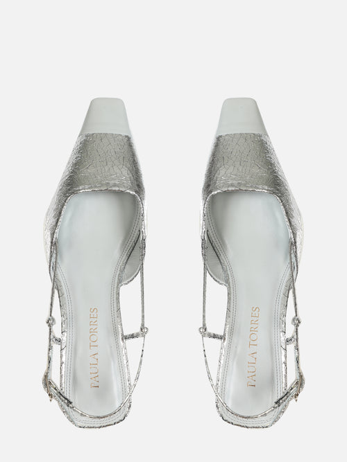 SCARPIN DUO CRAQUELE PRATA