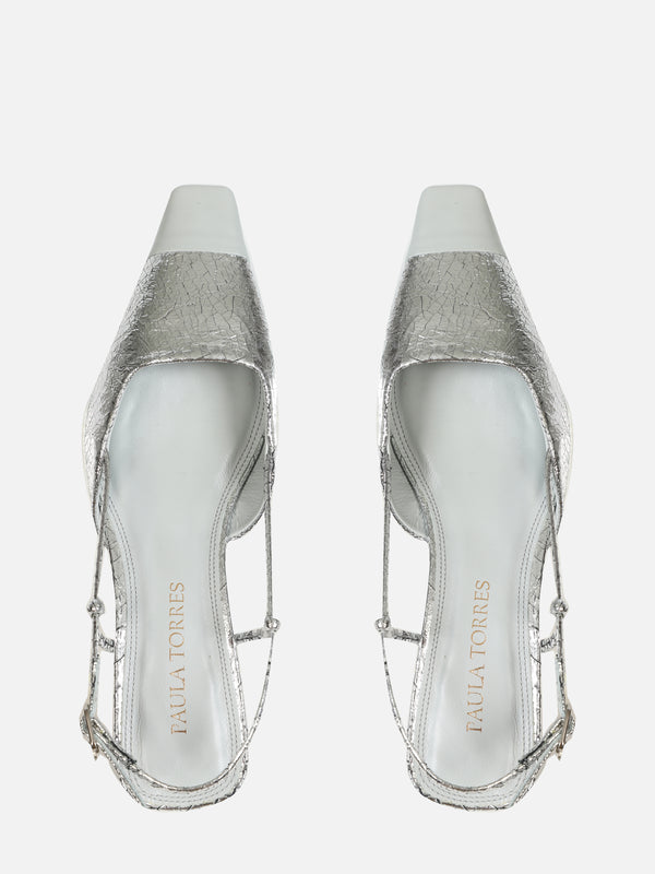 SCARPIN DUO CRAQUELE PRATA