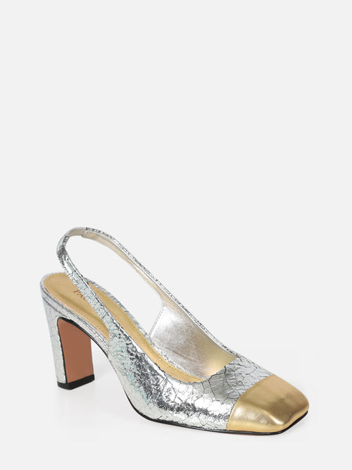 scarpin dualite craquele PRATA