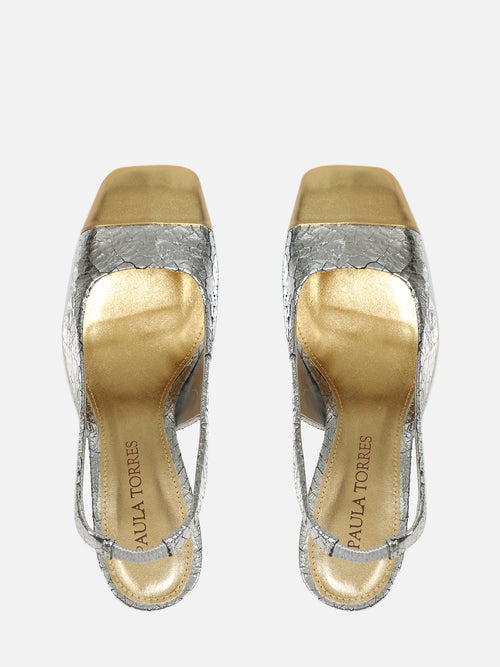 scarpin dualite craquele PRATA