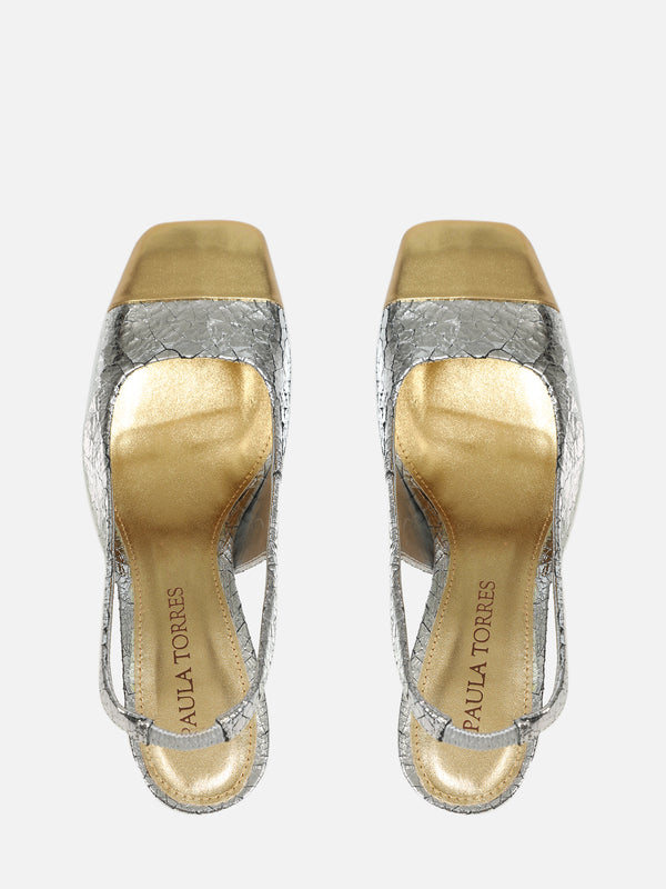 scarpin dualite craquele PRATA