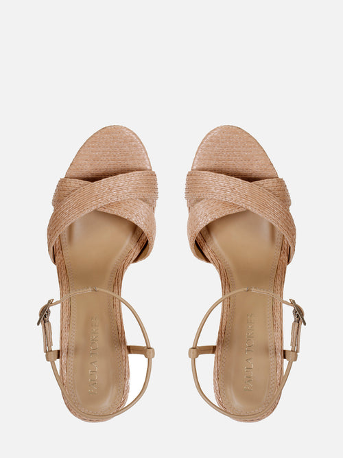 SANDALIA HARPER MAX 110 RAFIA NATURAL