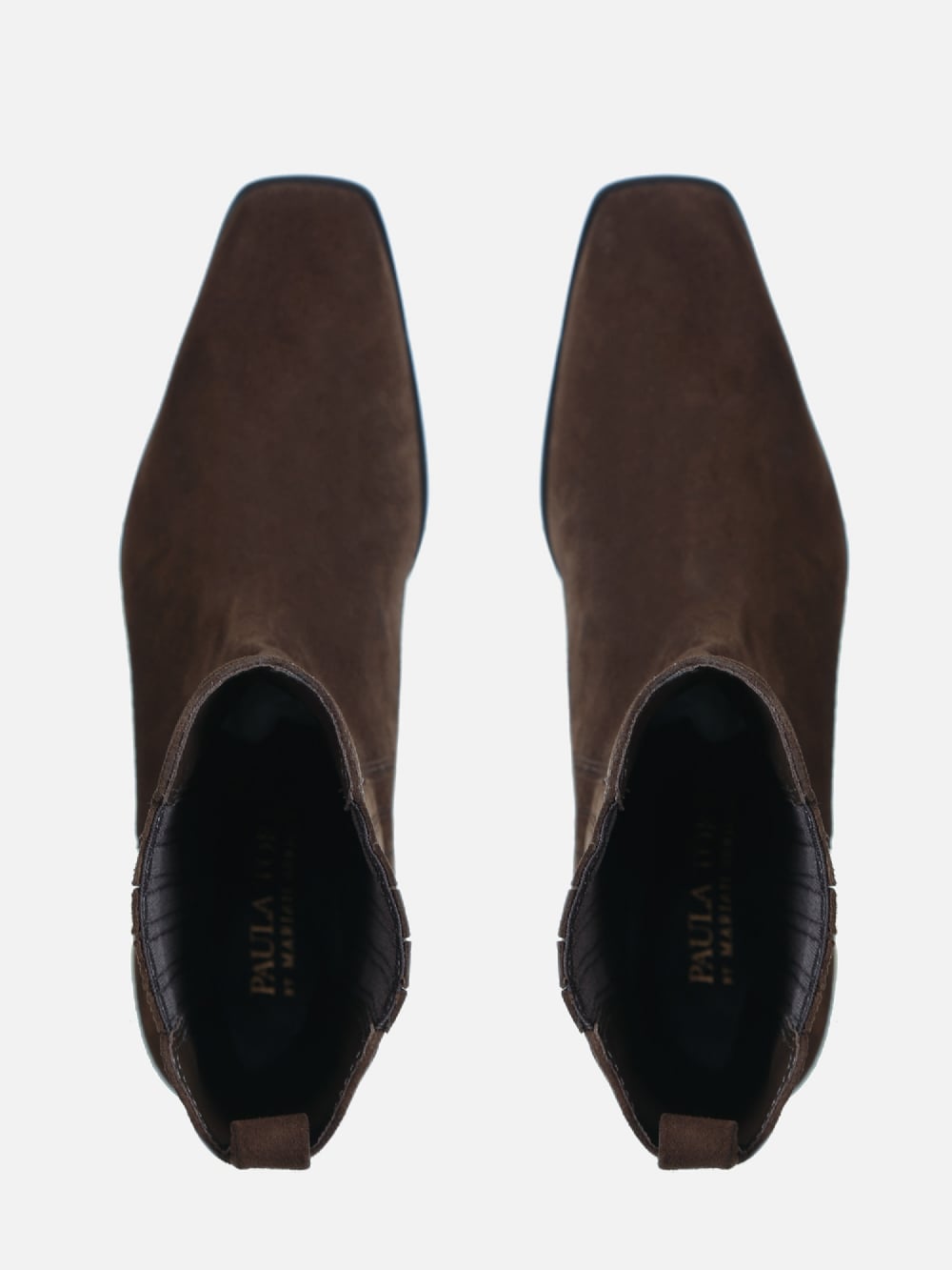 BOTA DE CAMURÇA CICI CAFÉ CHELSEA SALTO MÉDIO