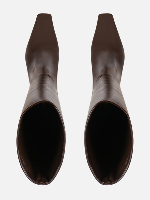 BOTA DE COURO MARICI CAFÉ CANO ALTO