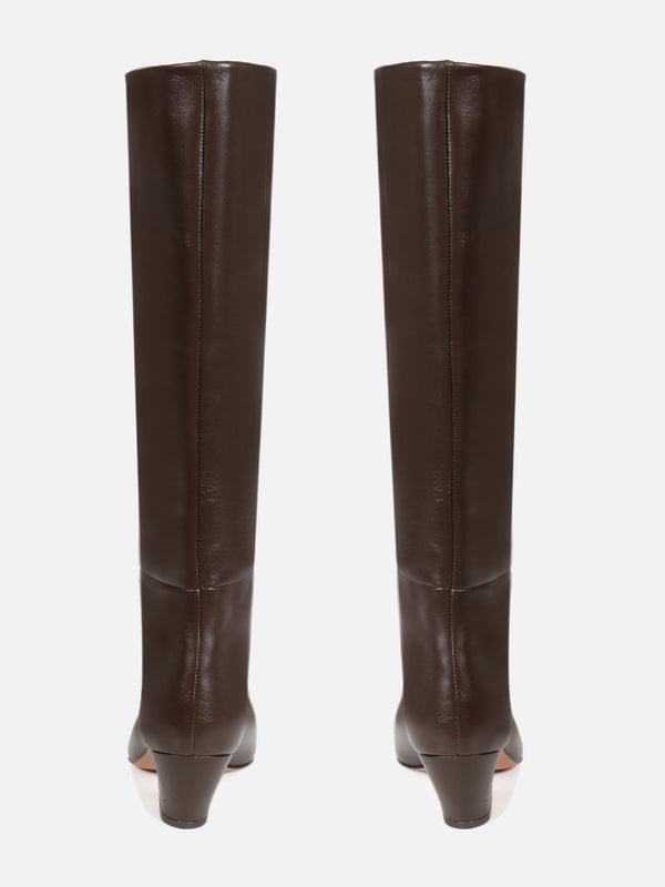 BOTA DE COURO MARICI CAFÉ CANO ALTO