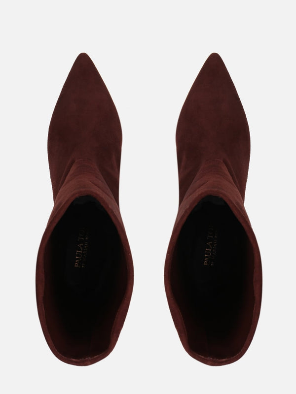 BOTA DE CAMURÇA NINI PINHÃO SALTO BAIXO